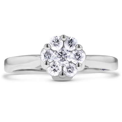 Circle promise ring on sale with engagement ring inside